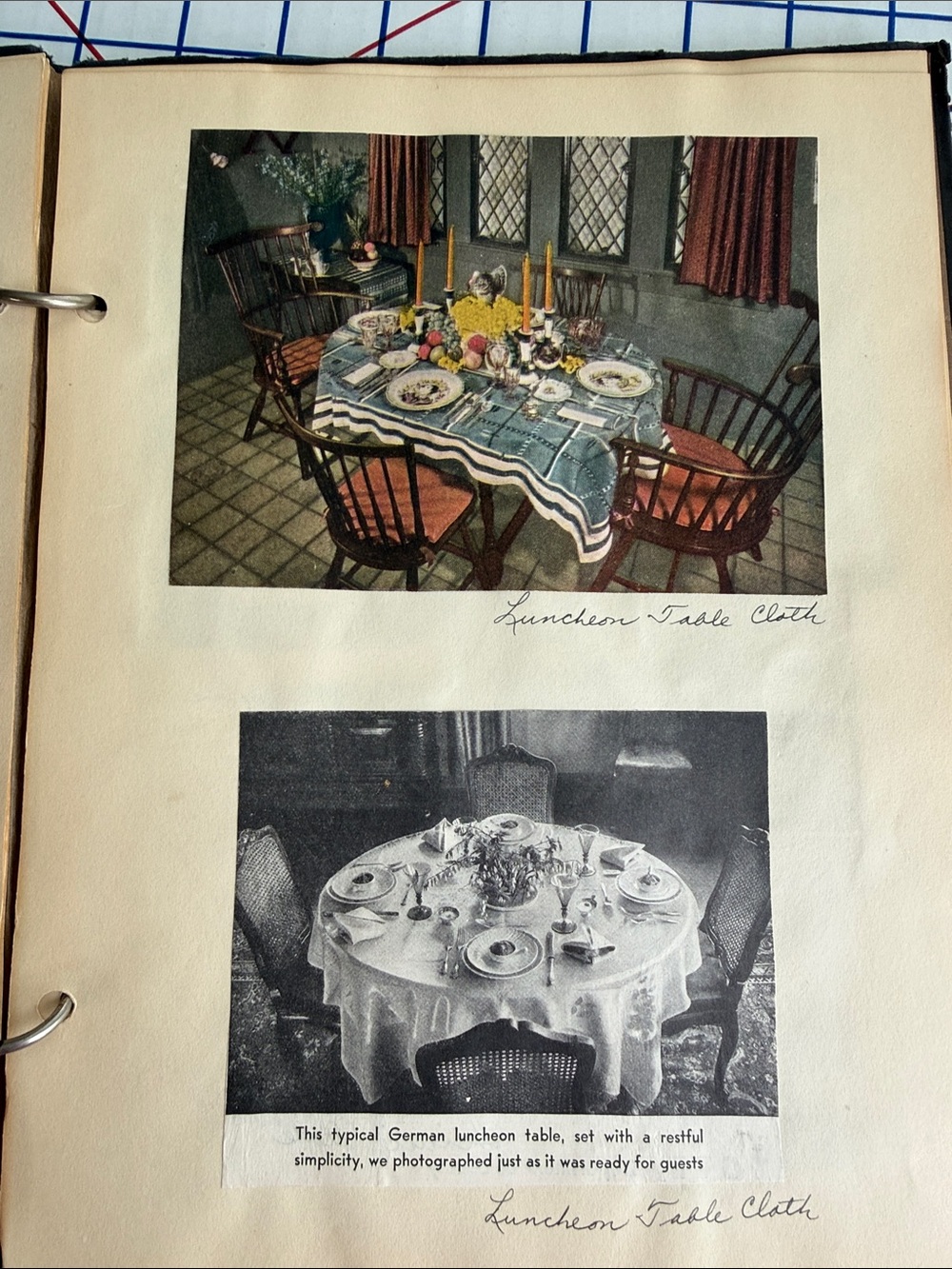 1934 Home Economics Notebook Table Setting & Service Domestic Science Etiquette